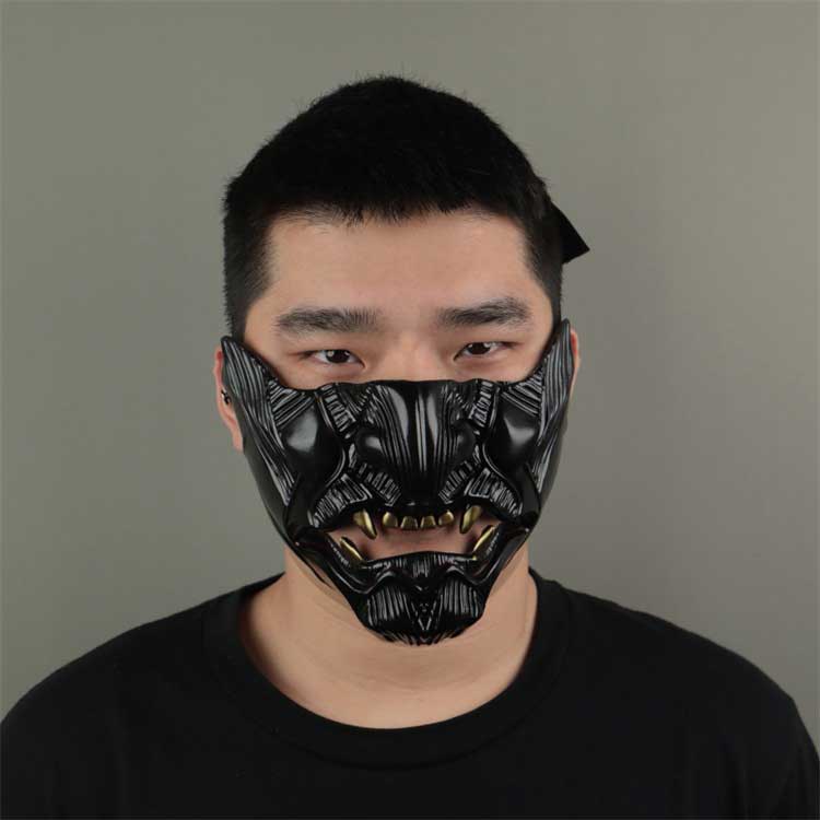 Game Ghost of Tsushima Sakai Half Face Mask Samurai Cosplay 
