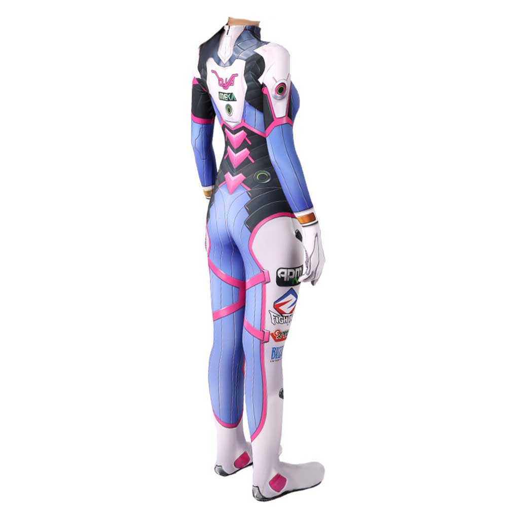 Game Overwatch D.VA Cosplay Costume Charlet Chung Bodysuit