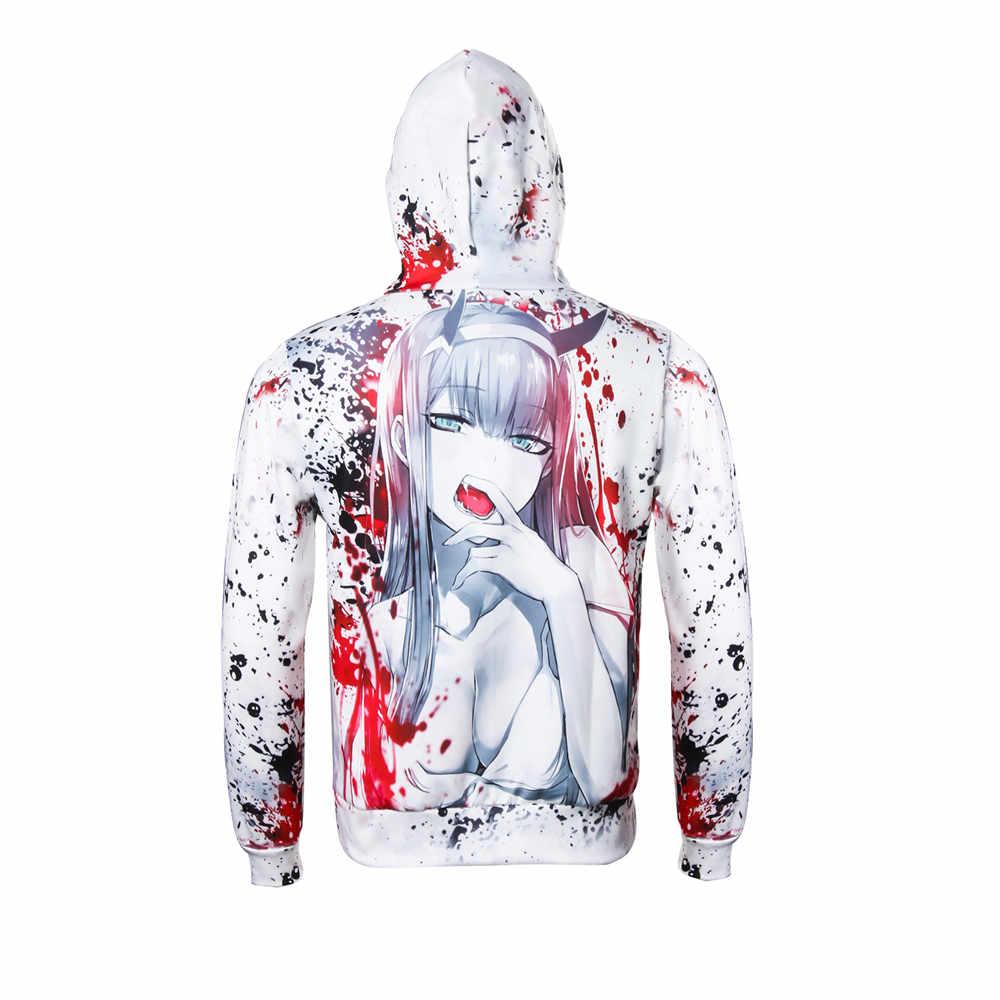 Unisex Anime DARLING in the FRANXX Zero Two Hoodies 3D Print Sweatshirt Streetwear Tops-TAkerlama