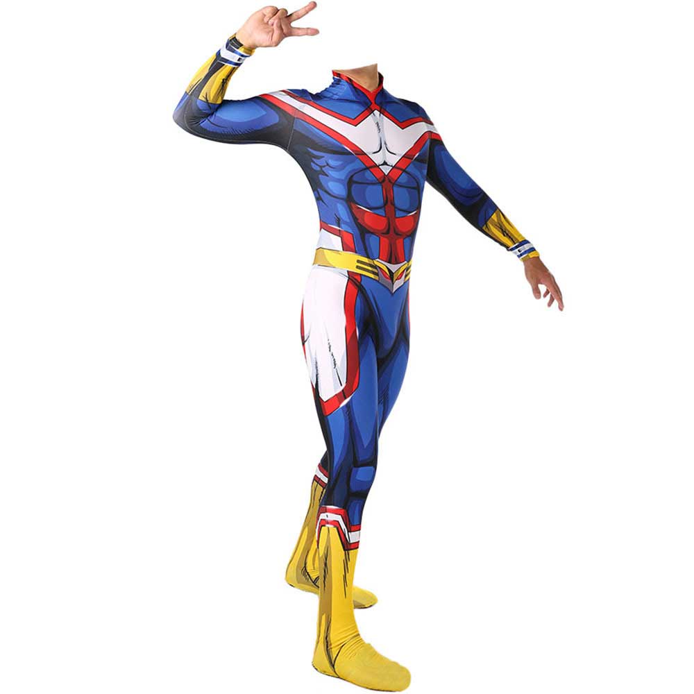 Boku No Hero / My Hero Academia All Might Cosplay Costumes Jumpsuit Zentai Bodysuit