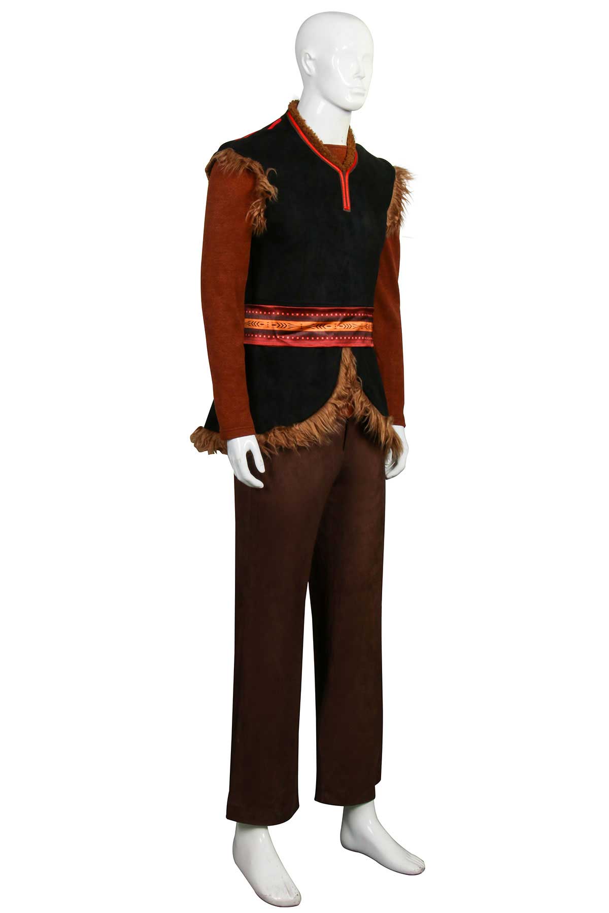 Disney Frozen 2 Adult Kristoff Costume Halloween Cosplay Outfits Coat Sweater Belt Trousers-Takerlama