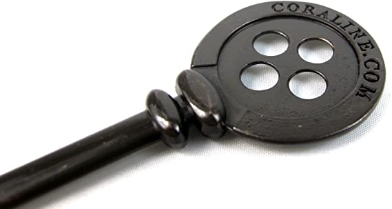 Coraline&the Secret Door Black Button Key Skeleton Cosplay Props
