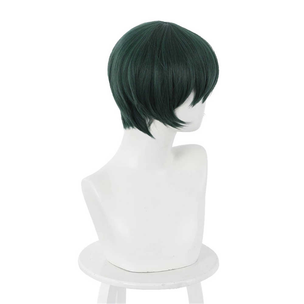 Anime Jujutsu Kaisen Zenin Mai Costume Wig Green Short Hair