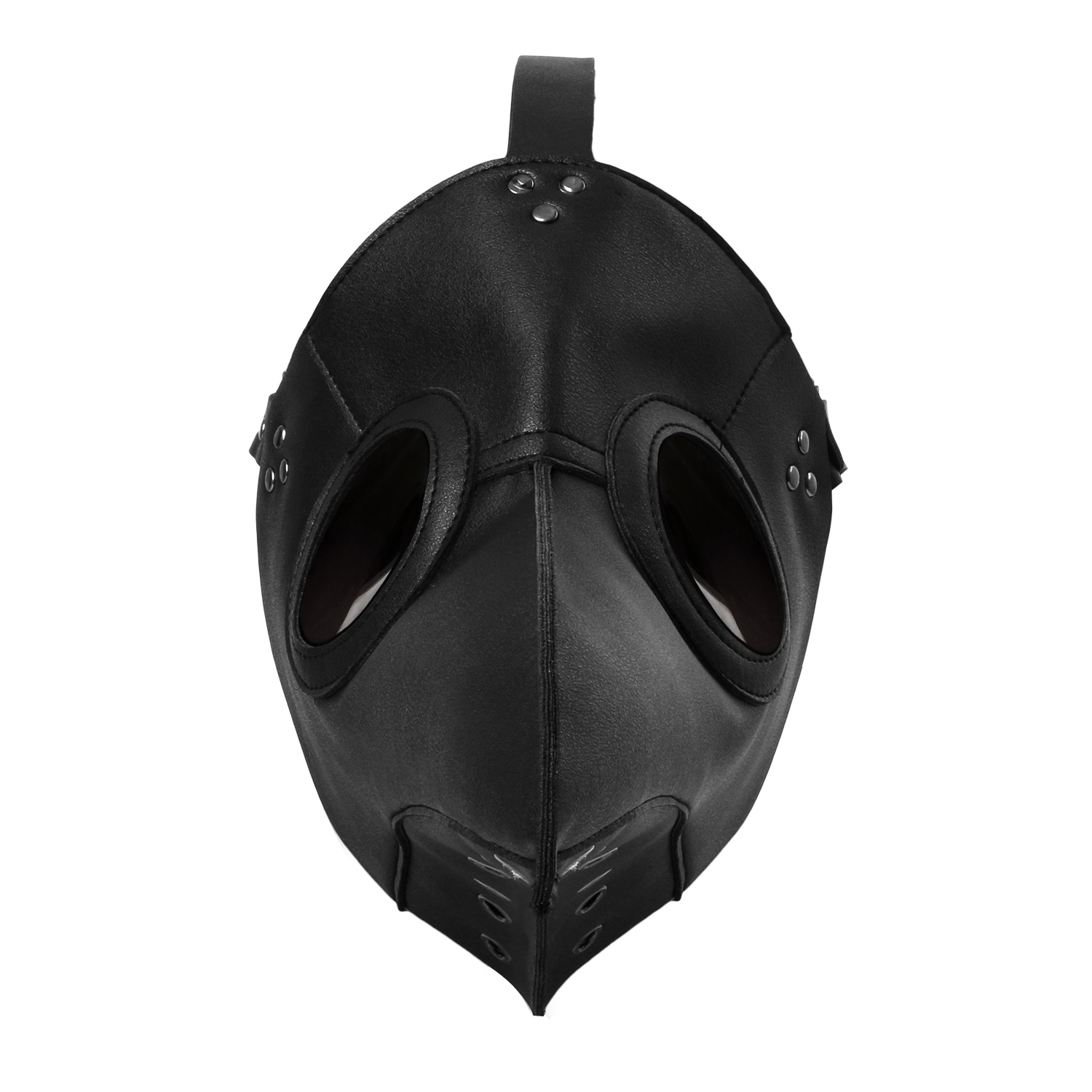 Deluxe Black Death Plague Doctor Birds Long Nose Beak Faux Leather Mask ​​​​​​​